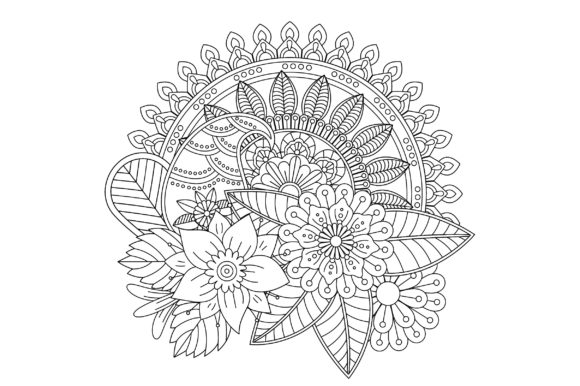 A Floral Adult Coloring Page for Creative Relaxation