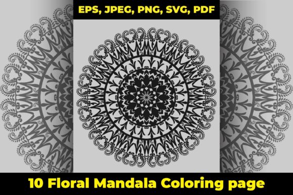 Crafting a Strategic Path to Mindfulness: The Floral Decoritave Mandala Coloring Page