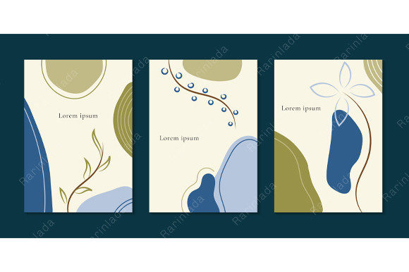 Evaluating Set Template Organic Shape Floral Leaves for Modern Design Work