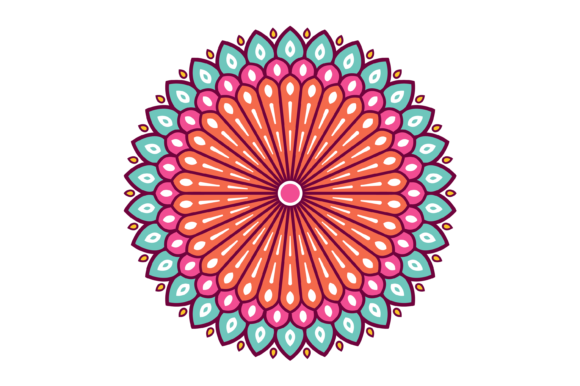 Exploring the Colorful Mandala with Floral Ornament Digital Design