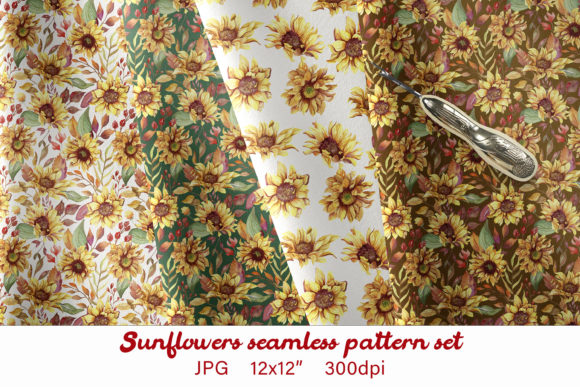 Sunflower Digital Paper Pack Autumn Seam: A Versatile Tool for Creators