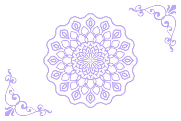 The Art Floral Mandala Violet Design: A Vector Asset for Creative Projects