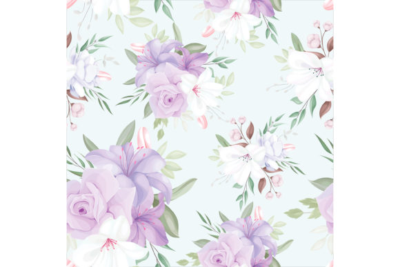 The Versatile Beauty of a White Purple Floral Pattern