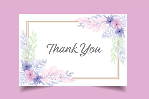 The Versatile Power of a Water Color Floral Frame with Thank You